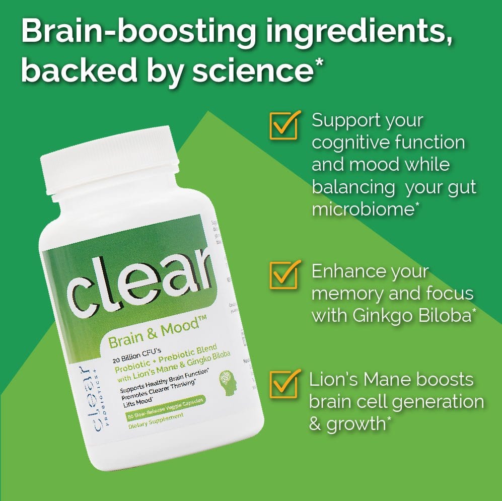 best Clear Brain & Mood 2-Pack Probiotics Plus | Clear Probiotics