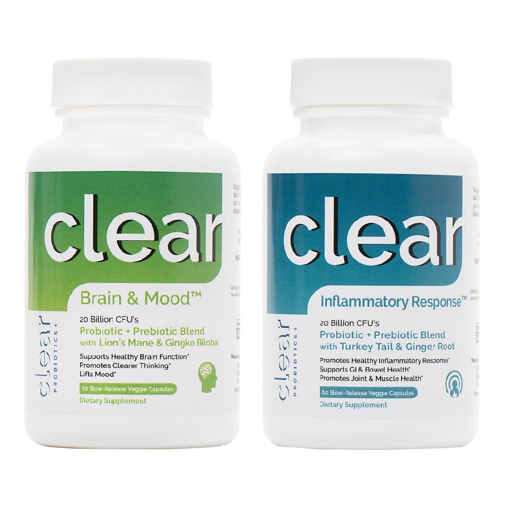 best Clear Inflammatory Response + Clear Brain & Mood Bundle Probiotics Plus | Clear Probiotics