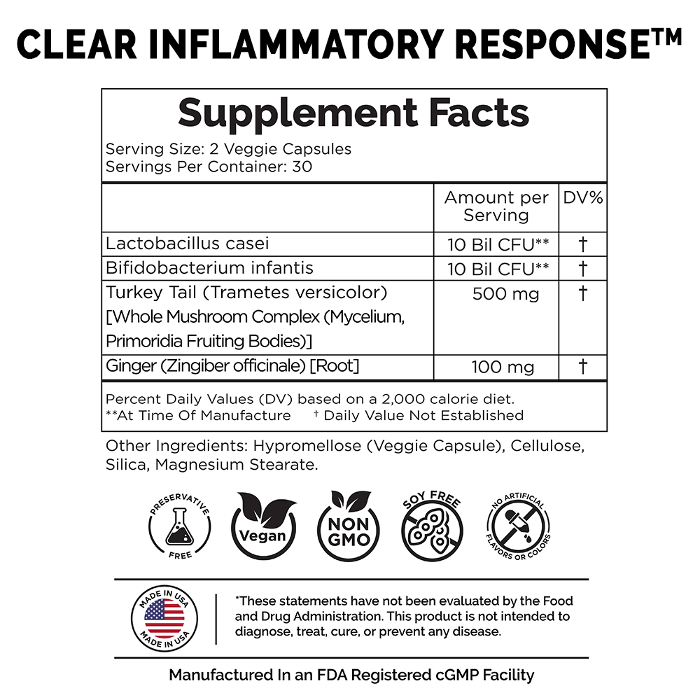 best Clear Inflammatory Response + Clear Gut & Immunity Bundle Supplements | Clear Probiotics