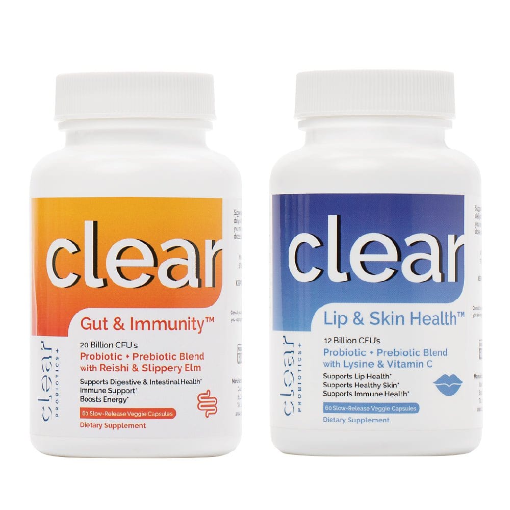 best Clear Lip & Skin Health + Clear Gut & Immunity Bundle Probiotics Plus | Clear Probiotics